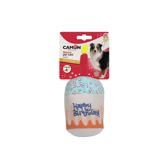 Camon Gioco per cani - cupcake "Happy Birthday" in poliestere con squeaker