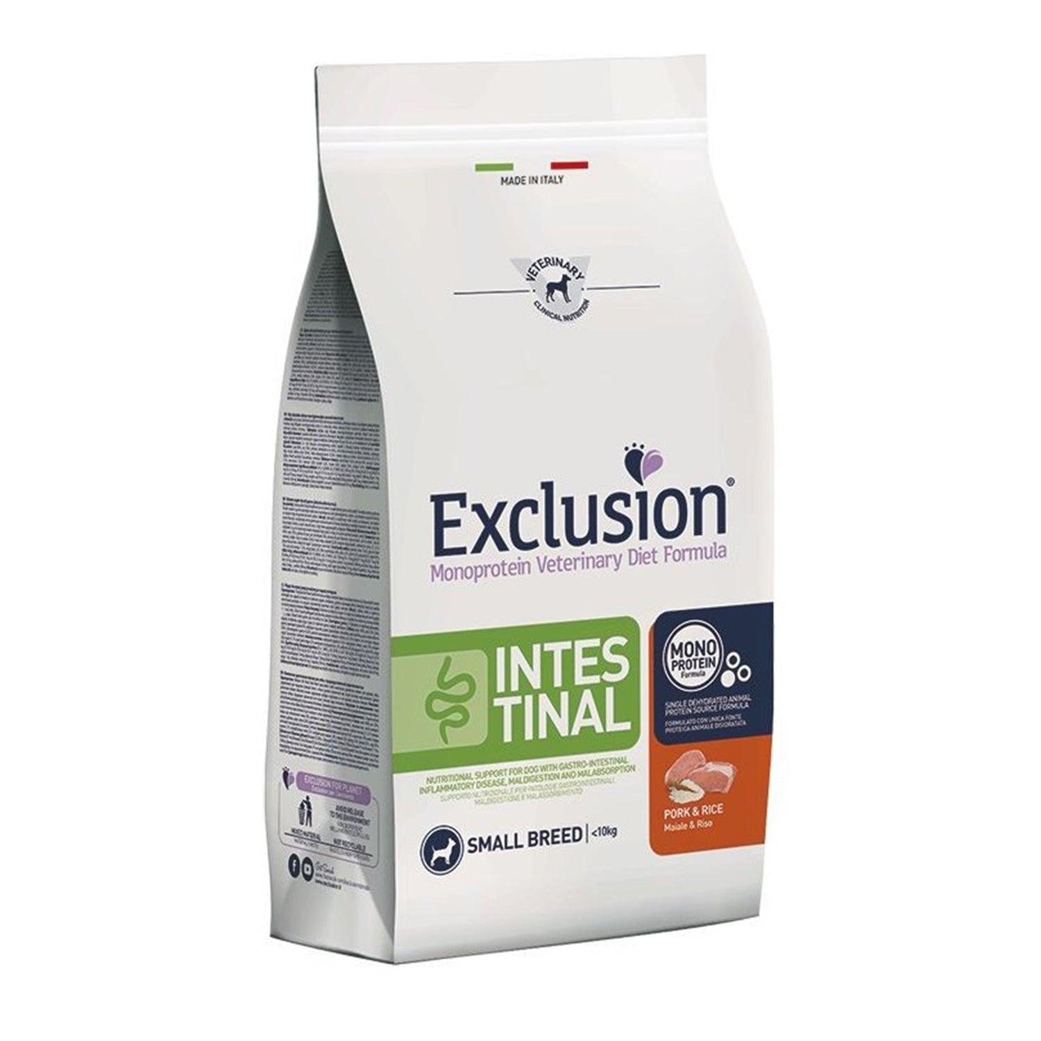 Exclusion diet dog 2kg adult small breed intestinal pork&rice